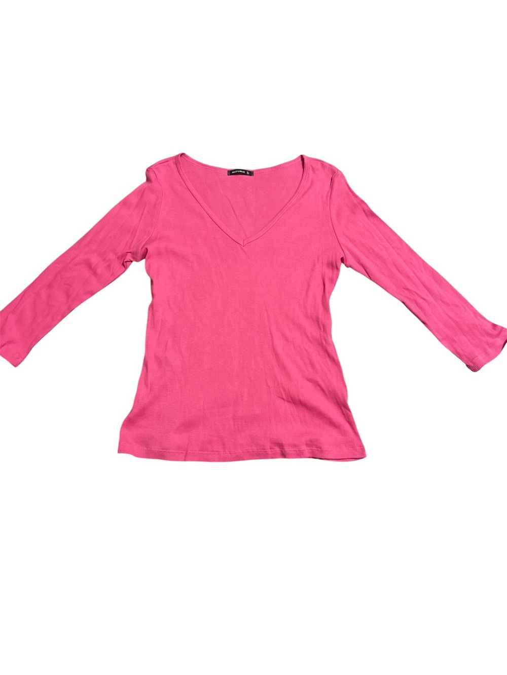 Women's V-Neck 3/4 Sleeve Top - Pink